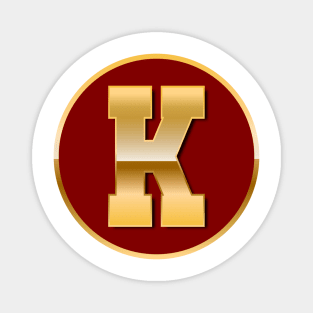 Gold letter K Magnet